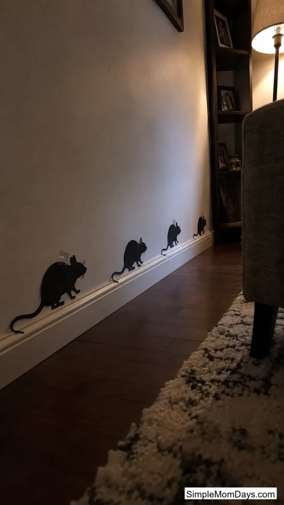 Rat Cutouts Along the Baseboard