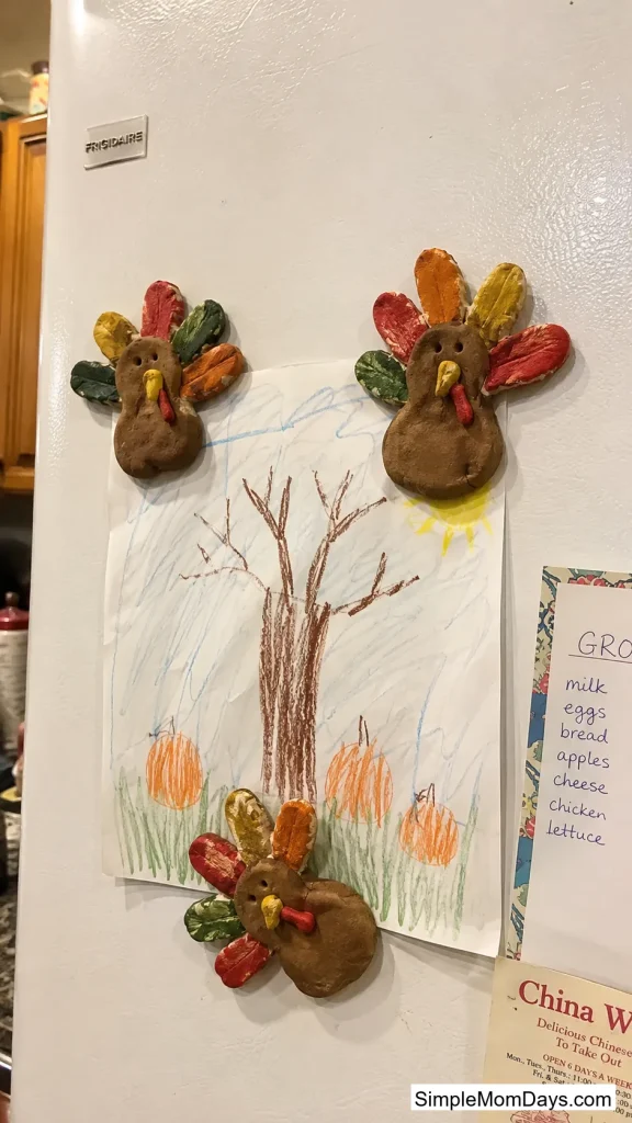 Salt Dough Turkey Magnets