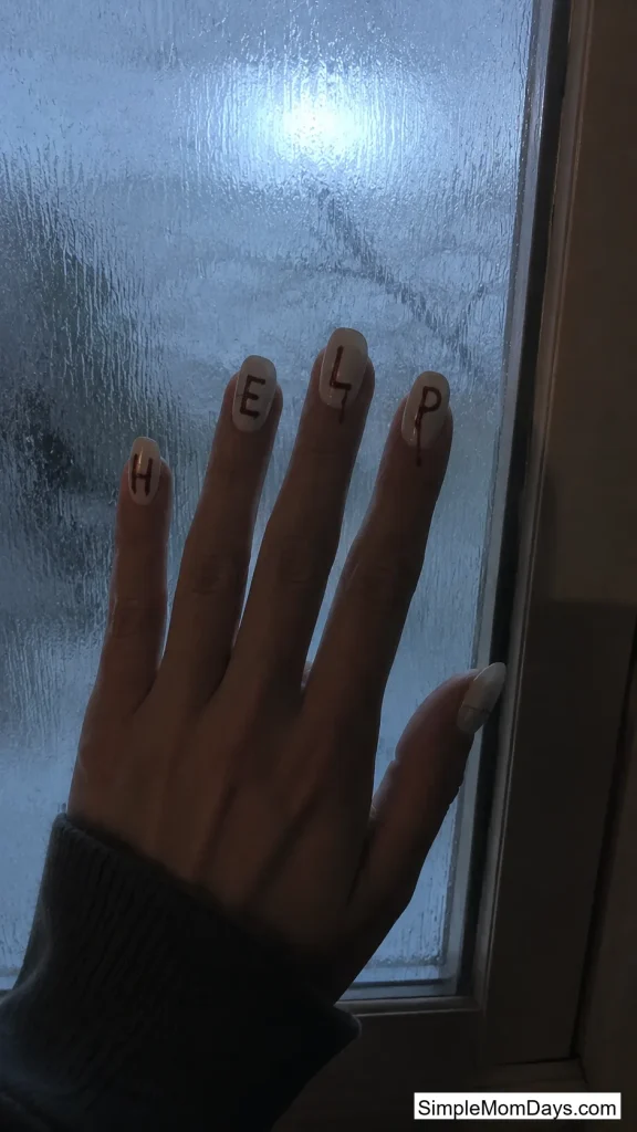 Scratched HELP Letters