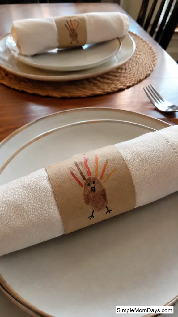 Thumbprint Turkey Napkin Rings