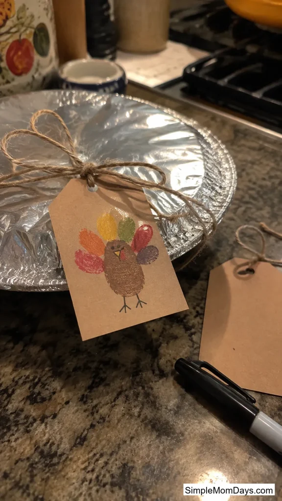 Thumbprint Turkey Ornament Tags