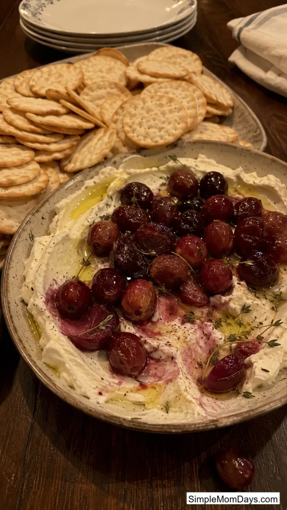 Whipped Feta with Roasted Grapes