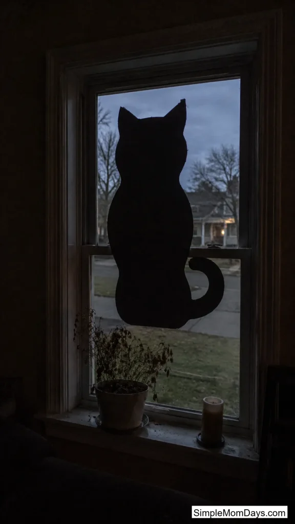 Window Silhouettes From Black Poster Board