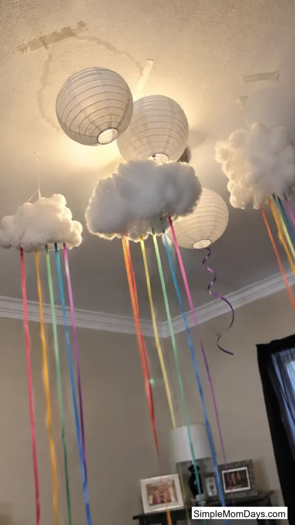 A Cloud-and-Rainbow Ceiling Corner