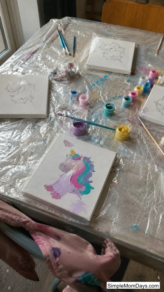 A Paint-Your-Own Unicorn Canvas