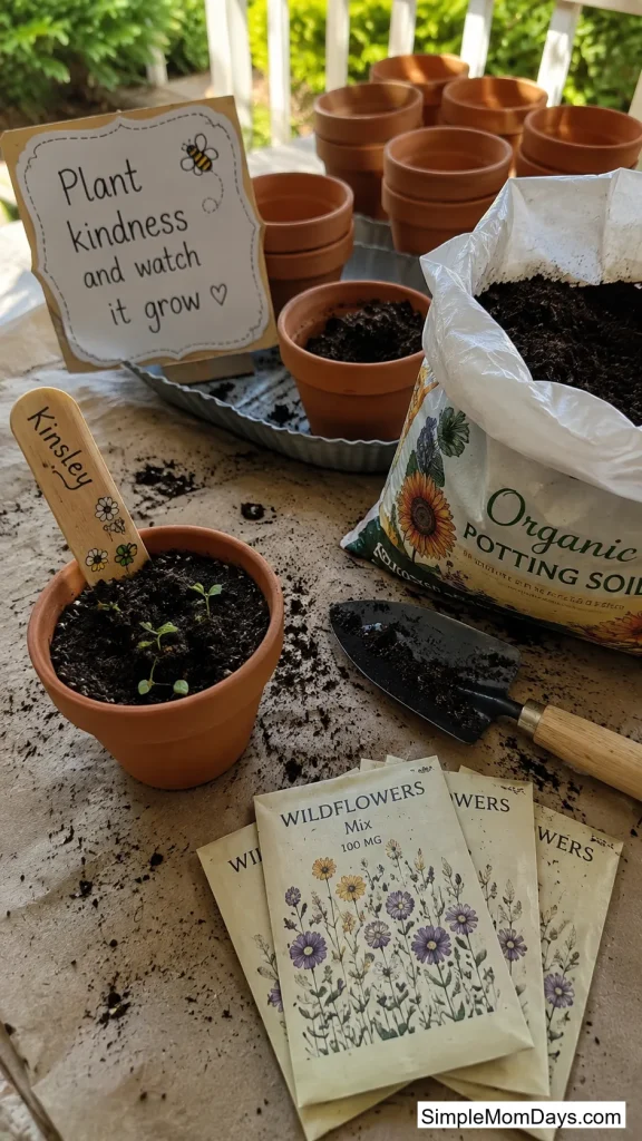A Wildflower Seed Planting Station