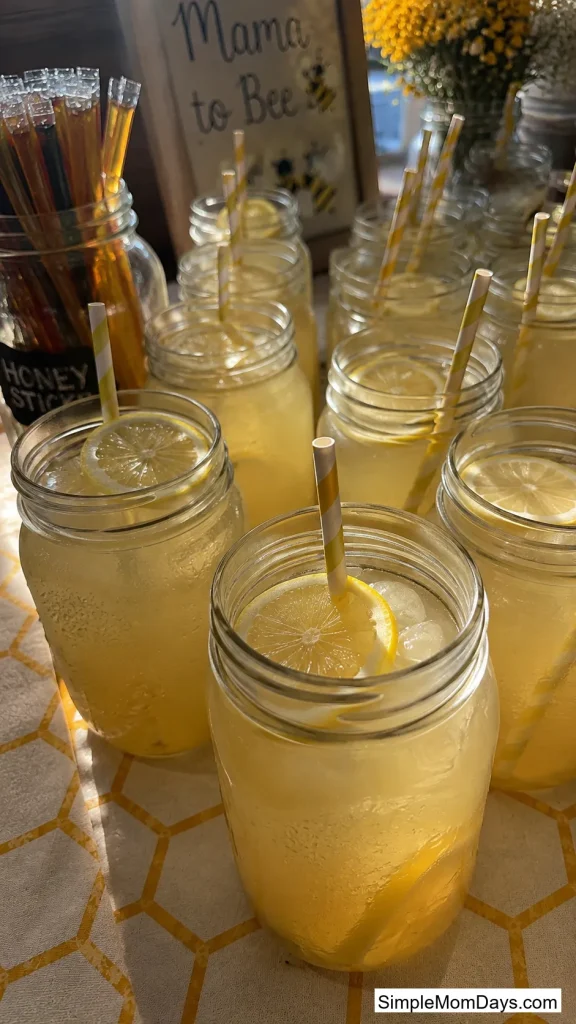 Honey Lemonade in Mason Jars