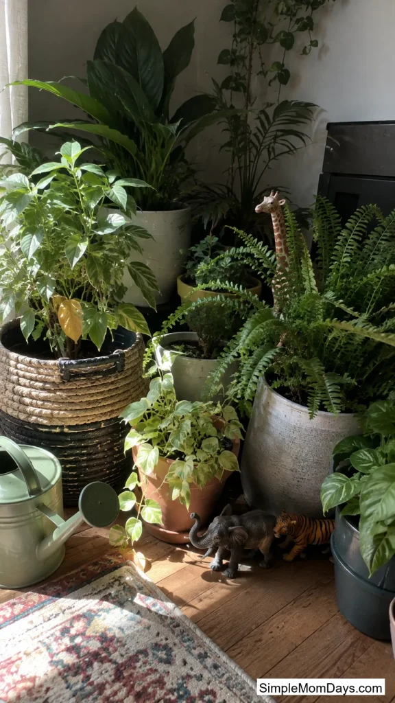 Potted Plants Borrowed From Around the House
