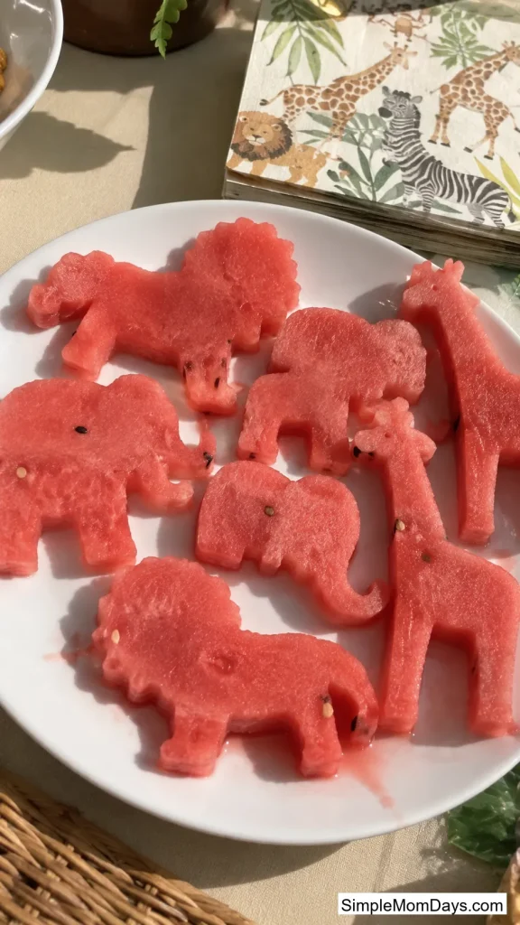 Watermelon Cut Into Animal Shapes